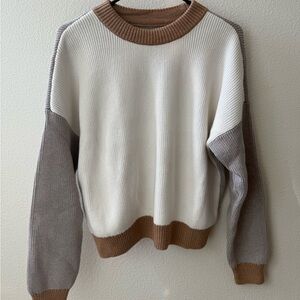 color block sweater